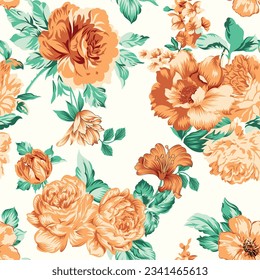 flower seamless pattern on background