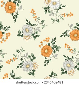 flower seamless pattern on background