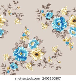 flower seamless pattern on background