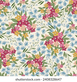 flower seamless pattern on background