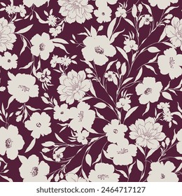 flower seamless pattern on background