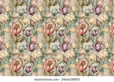 flower seamless pattern on background