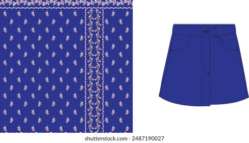 flower seamless pattern on background design for textile cloth cute seamless vector stock floral design