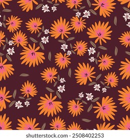 flower seamless pattern on background