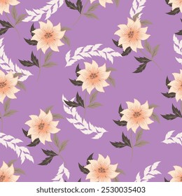 flower seamless pattern on background