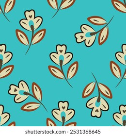 flower seamless pattern on background