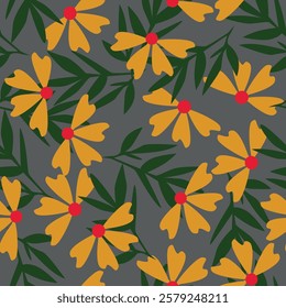 flower seamless pattern on background