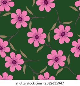 flower seamless pattern on background