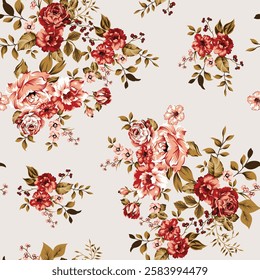 flower seamless pattern on background