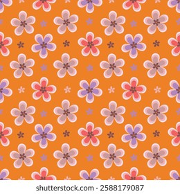 flower seamless pattern on background