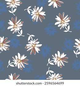 flower seamless pattern on background