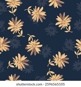 flower seamless pattern on background