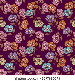 flower seamless pattern on background