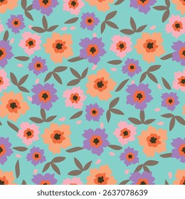 flower seamless pattern on background