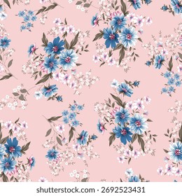 Patrón de flores sin fisuras sobre fondo