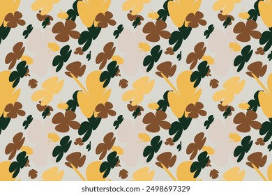 Flower Seamless Pattern on Muster Background Little Floral Liberty Seamless Texture Background. Spring, Summer Romantic Blossom Flower Garden Seamless Pattern for Your Designs