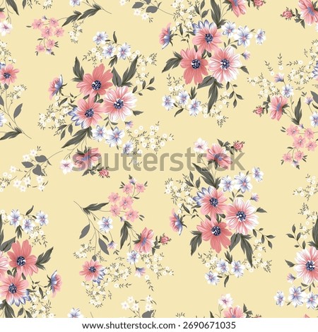flower seamless pattern on muster background