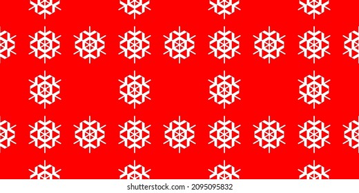 Flower Seamless Pattern on Red Background. Vector Eps 10
