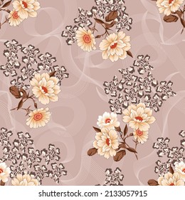 flower seamless pattern on textures background