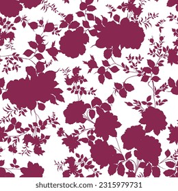 flower seamless pattern on white background