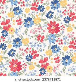 flower seamless pattern on white background