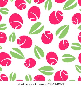 Flower seamless pattern on white background eps