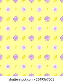 Flower seamless pattern on yellow background.soft pastel colors water color seamless pattern for beauty products or other. Design for fabric ,cover.wallpaper,wrapping,clothing,ceramic products.