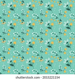 Blume Nahtlose Muster auf pastellfarbenem Hintergrund
