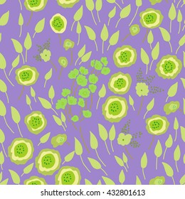 Flower seamless pattern in pastel colors. Vector for design