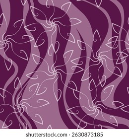 Flower seamless pattern. Print in rustic vintage style, textile or wallpapers flower branches, vector, illustration