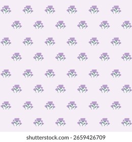 flower seamless pattern with purple flower arrangement garden