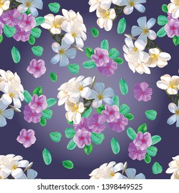 Flor sin fisuras con rosa y vector de plumeria