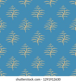 Flower seamless pattern for textile, wrapping paper and wallpaper. Vector design. Botanical background.