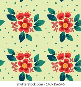 Flower Seamless Pattern Texture Design