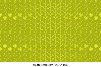 Flower seamless pattern in trendy  line style. Vector illustration