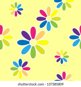 Flower seamless pattern. Vector background.