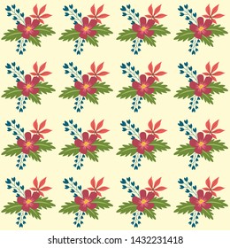 Flower Seamless Pattern Vector Design