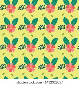 Flower Seamless Pattern Vector Design