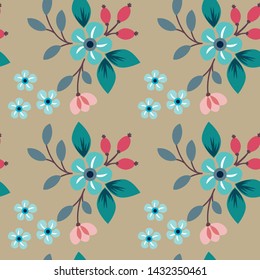 Flower Seamless Pattern Vector Design