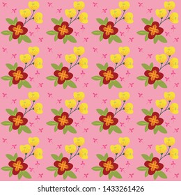 Flower Seamless Pattern Vector Design