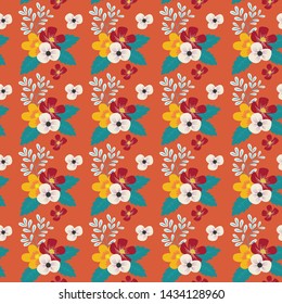 Flower Seamless Pattern Vector Design
