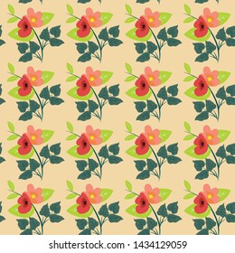 Flower Seamless Pattern Vector Design