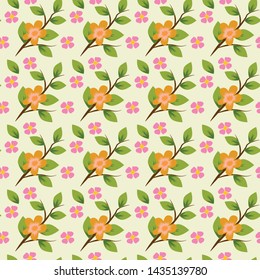 Flower Seamless Pattern Vector Design