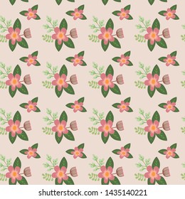 Flower Seamless Pattern Vector Design