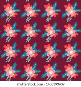 Flower Seamless Pattern Vector Design