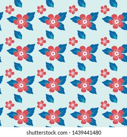 Flower Seamless Pattern Vector Design