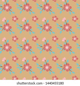 Flower Seamless Pattern Vector Design