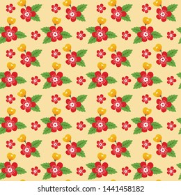 Flower Seamless Pattern Vector Design