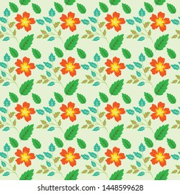 Flower Seamless Pattern Vector Design