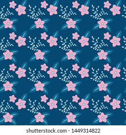 Flower Seamless Pattern Vector Design